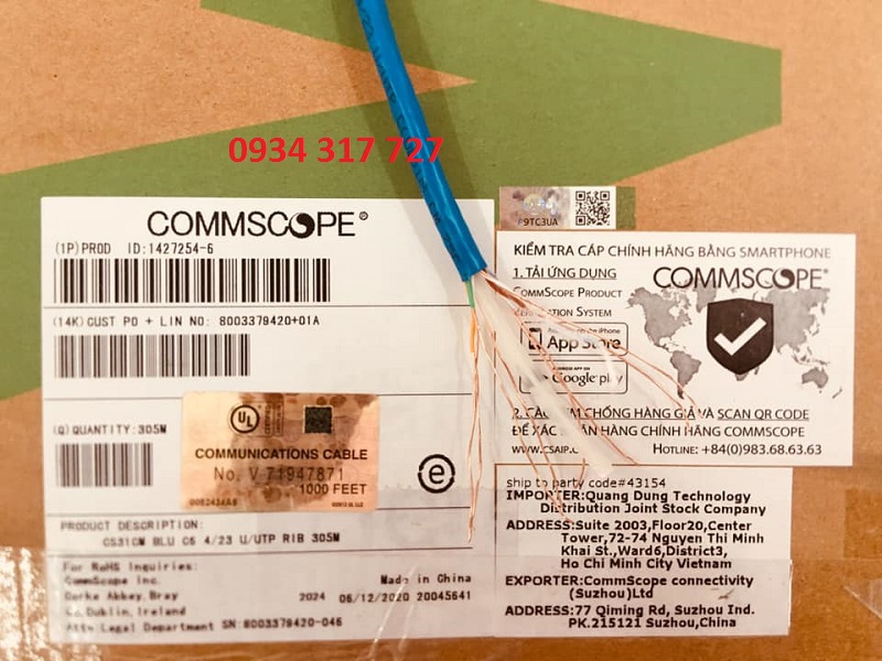 Cáp mạng CAT6 COMMSCOPE 